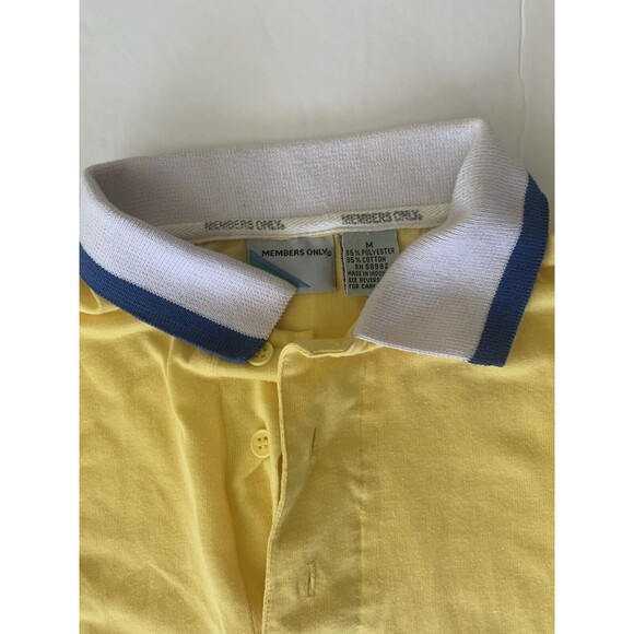 Vintage‎ 90’s Men 1/4 Button Members Only Striped Polo Short Sleeve Shirt Size M - Picture 3 of 7